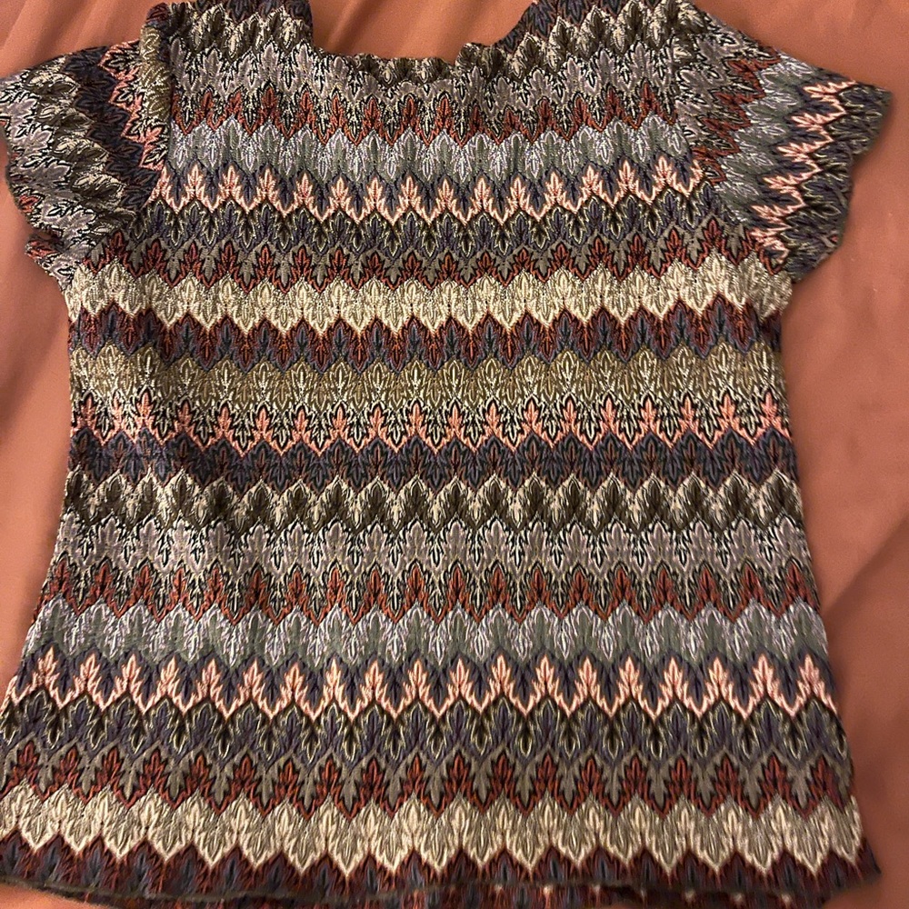 Chevron multicolor top